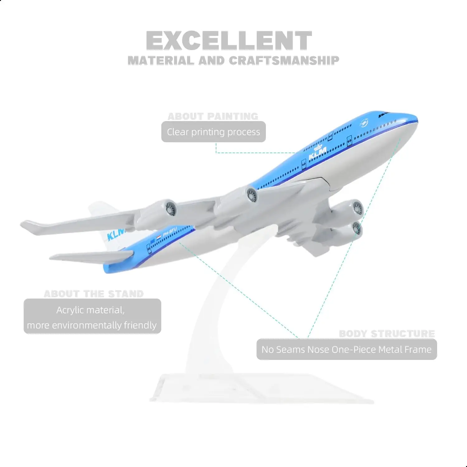 747 Alloy Metal Aircraft Model KLM Netherlands B747-400 16CM 1:400 Scale with Aircraft Stand Collectible Gift Display Model
747 Alloy Metal Aircraft Model KLM Netherlands B747-400 16CM 1:400 Scale with Aircraft Stand Collectible Gift Display Model