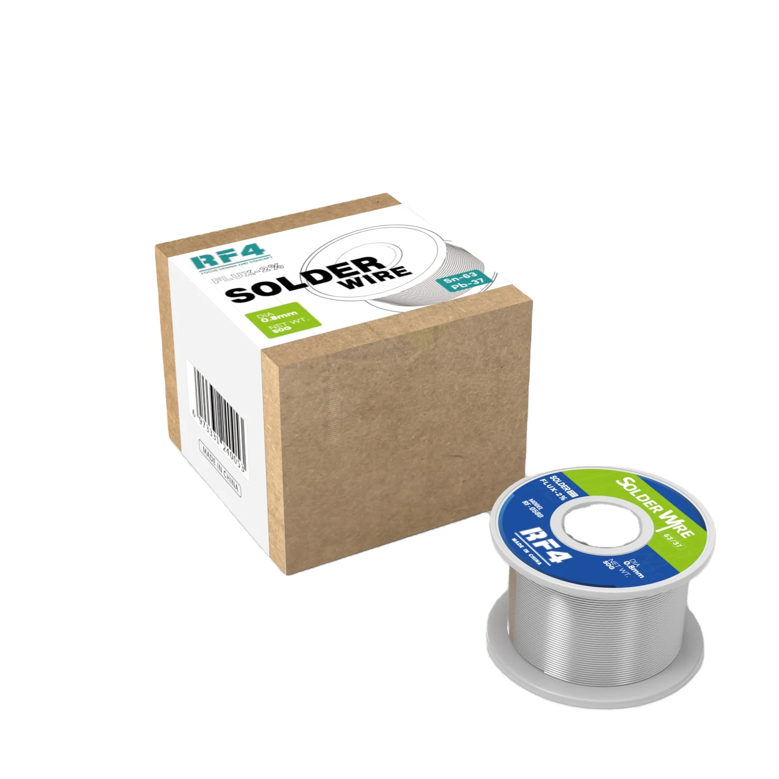 RF4 50g High Purity Solder Wire 63/37 Tin Tead Welding Electronic Dissoldering 1/0.8/0.6/0.4mm Rosin Core
RF4 50g High Purity Solder Wire 63/37 Tin Tead Welding Electronic Dissoldering 1/0.8/0.6/0.4mm Rosin Core