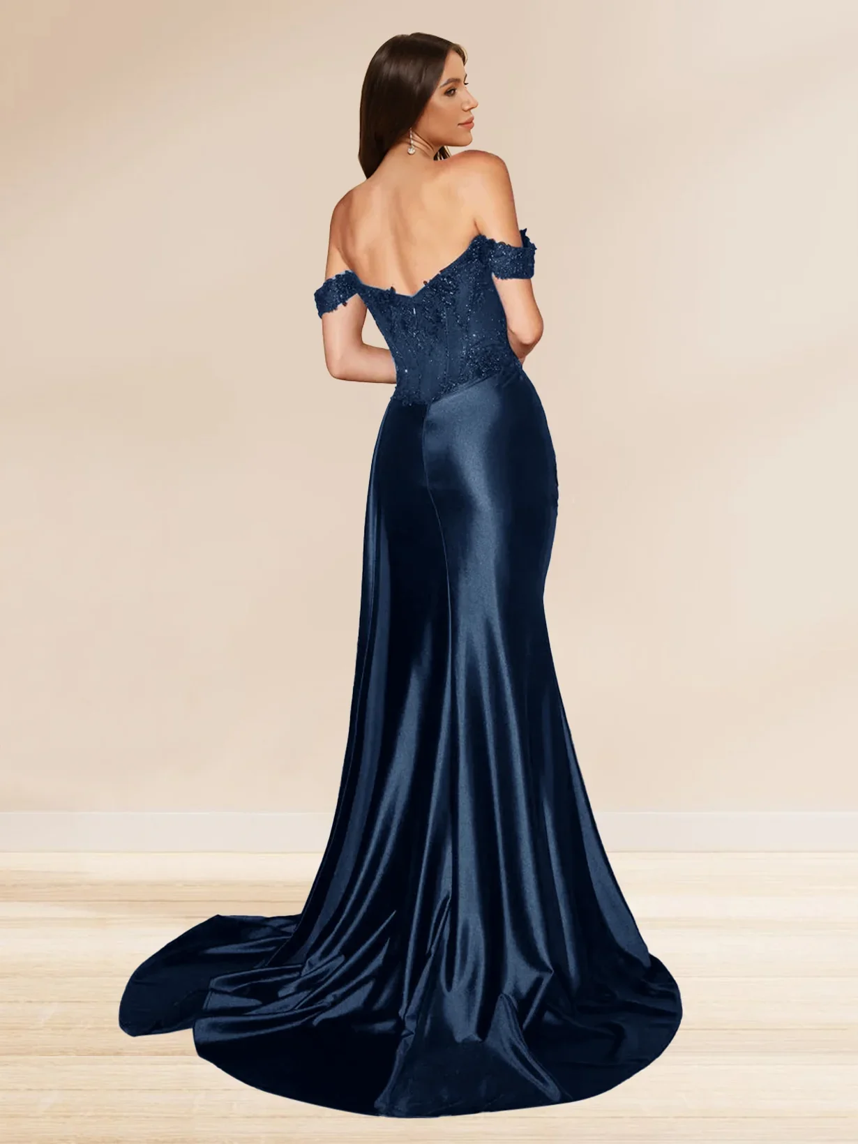 Luxury Beaded Lace Corset Prom Dress Off Shoulder Satin Mermaid Evening Gown High Slit Long Formal Party Dress For Women
Luxury Beaded Lace Corset Prom Dress Off Shoulder Satin Mermaid Evening Gown High Slit Long Formal Party Dress For Women