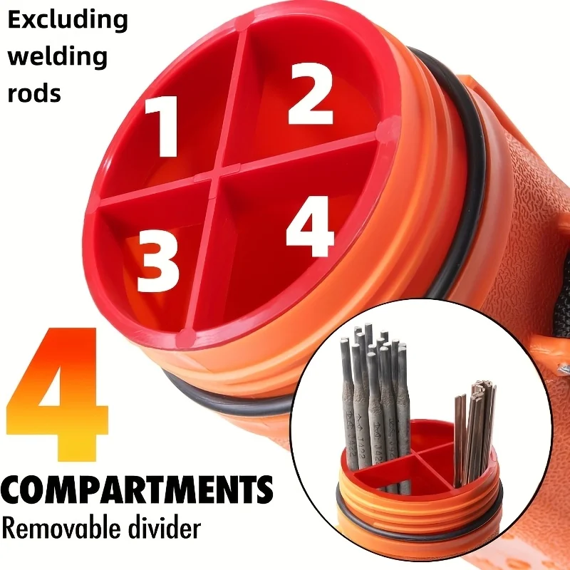 Heavy-Duty Welding Electrode Storage Tube 3.5"X14.5" Moisture-Proof Welding Rod Container with Adjustable Shoulder Strap + Traction Rope Cover, Divided Interior Lining, Welder Welding Rod Holder Box
Heavy-Duty Welding Electrode Storage Tube 3.5"X14.5" Moisture-Proof Welding Rod Container with Adjustable Shoulder Strap + Traction Rope Cover, Divided Interior Lining, Welder Welding Rod Holder Box