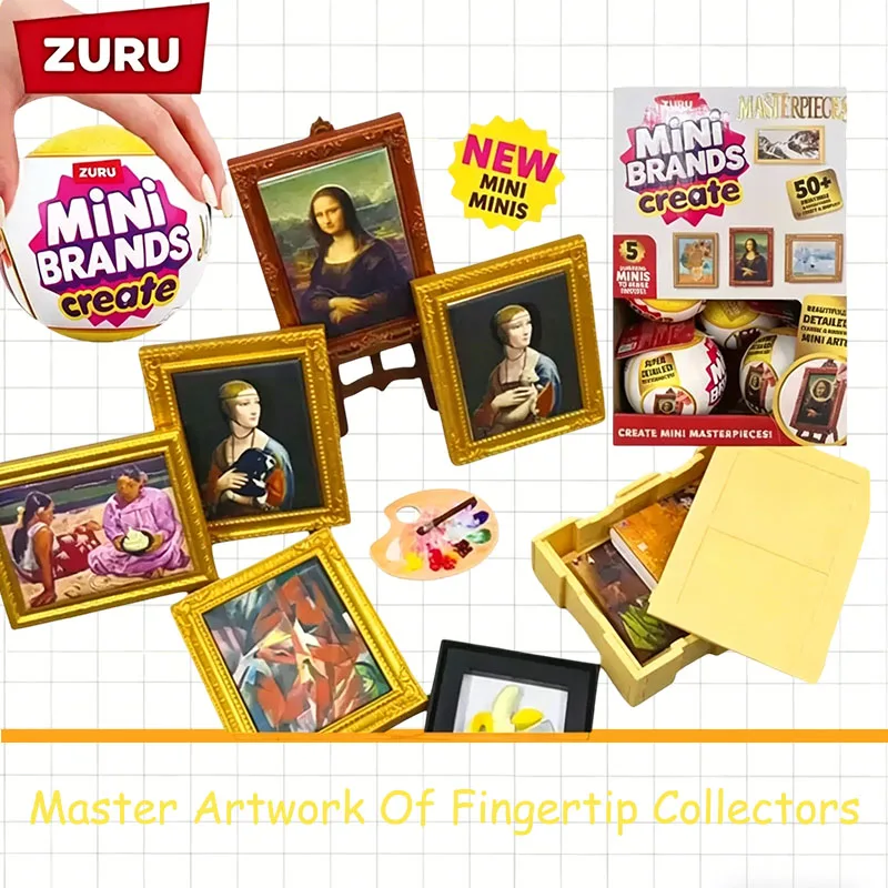 ZURU 5 Surprise Mini Fingertip Collector's Master Painting Miniature Famous Painting Sculpture Simulation Ornament Blind Box Toy
ZURU 5 Surprise Mini Fingertip Collector's Master Painting Miniature Famous Painting Sculpture Simulation Ornament Blind Box Toy