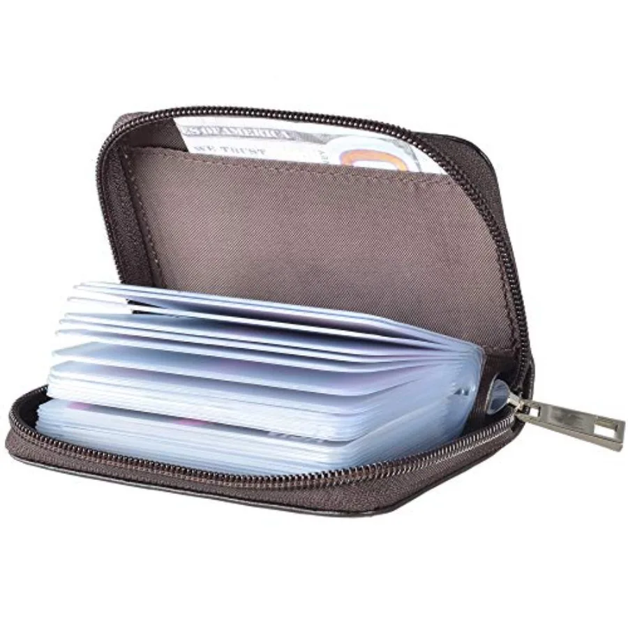 Genuine Leather Cit Card Holder Zipper Wallet With 26 Card Slots
Genuine Leather Cit Card Holder Zipper Wallet With 26 Card Slots