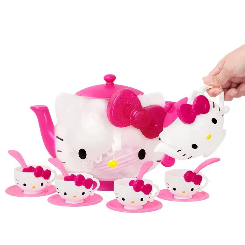 Оригинальный чайный сервиз Hello Kitty Sanrio, милый кавайный аниме-фигурка, чайник Kt Cat, игрушки для девочек, детский подарок
Оригинальный чайный сервиз Hello Kitty Sanrio, милый кавайный аниме-фигурка, чайник Kt Cat, игрушки для девочек, детский подарок