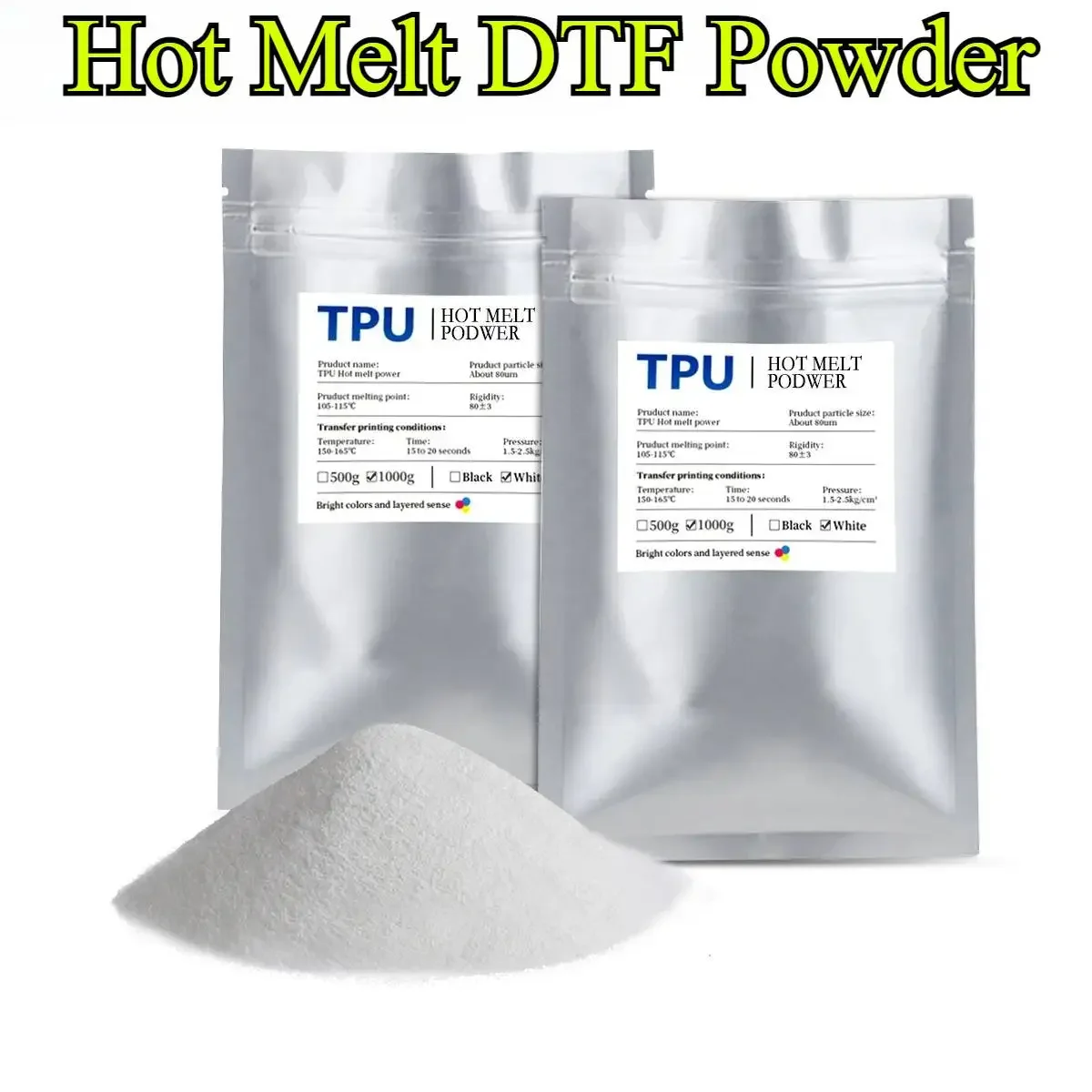 DTF Hot Melt Powder DTF Adhesive Direct To Film White Powder For Sublimation Printer Poliamida For DTF Tshirt Printing Material
DTF Hot Melt Powder DTF Adhesive Direct To Film White Powder For Sublimation Printer Poliamida For DTF Tshirt Printing Material