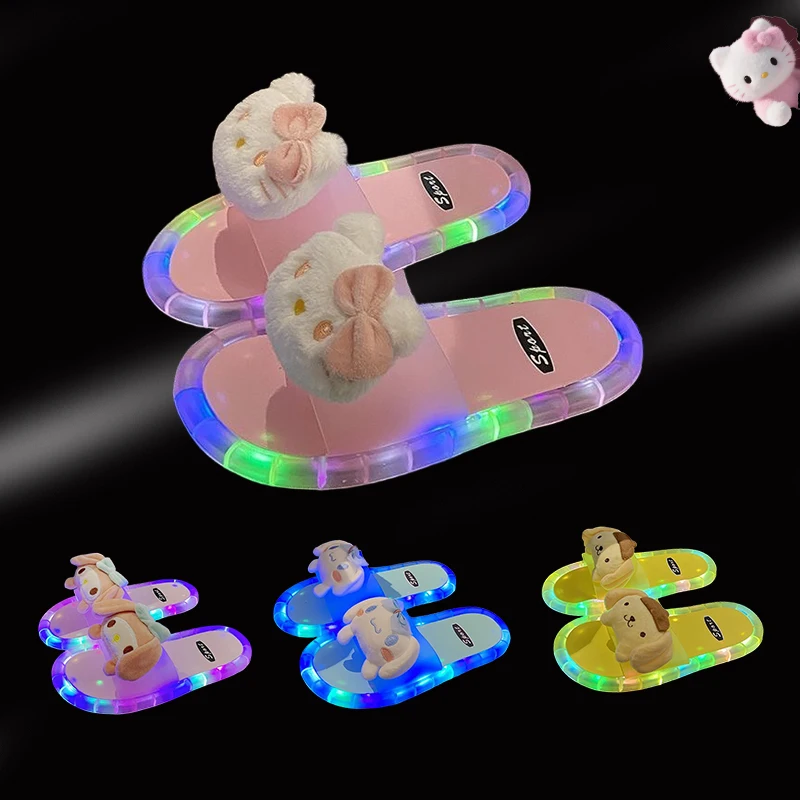 Тапочки Hello Kitty My Melody Crystal, светящаяся женская уличная одежда, крутые сандалии для девочек, яркие легкие забавные домашние тканевые тапочки
Тапочки Hello Kitty My Melody Crystal, светящаяся женская уличная одежда, крутые сандалии для девочек, яркие легкие забавные домашние тканевые тапочки