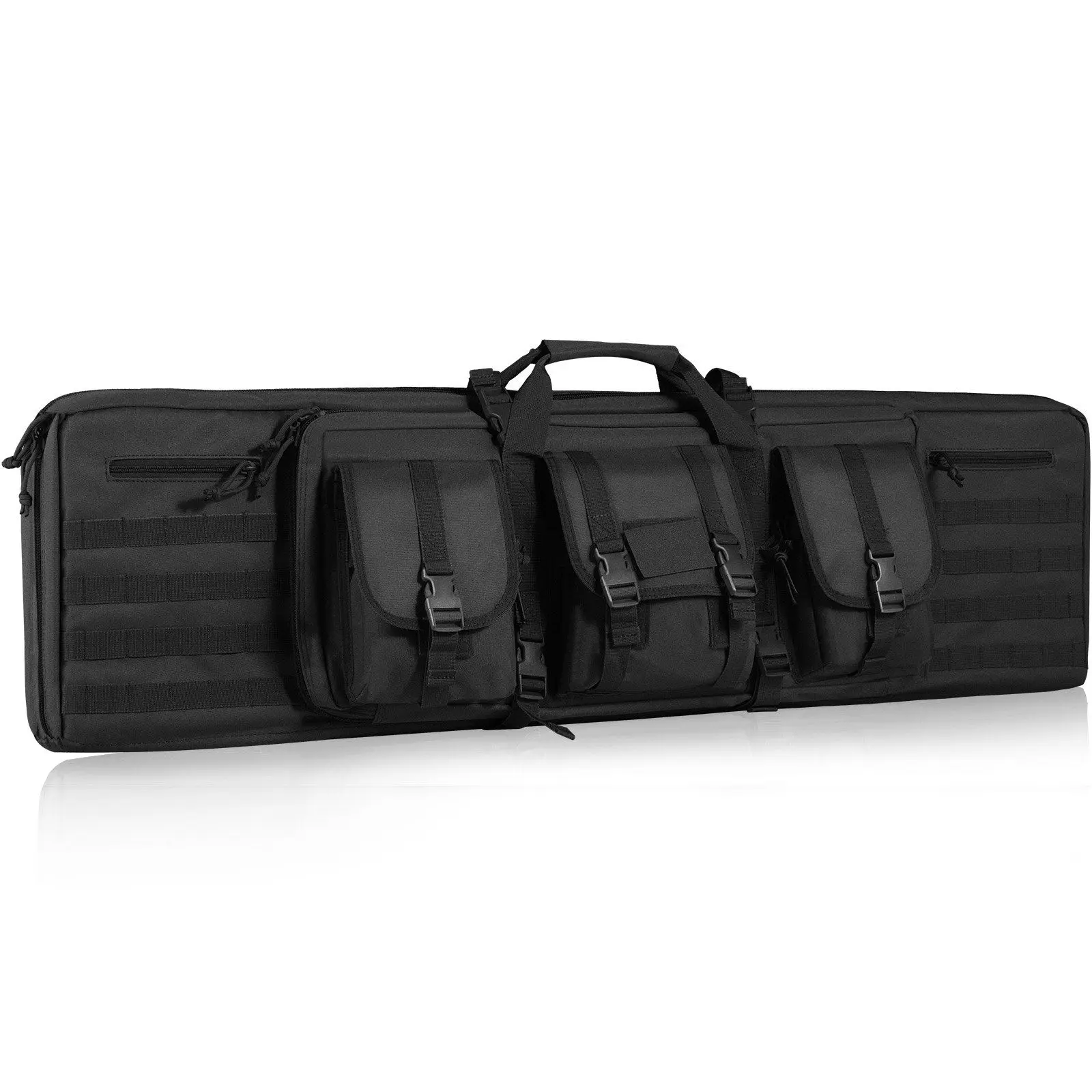 36" Tactical Range Bag – Double Firearm Case w/ Lockable Zippers, 3 Pockets & Shoulder Strap (Black)
36" Tactical Range Bag – Double Firearm Case w/ Lockable Zippers, 3 Pockets & Shoulder Strap (Black)