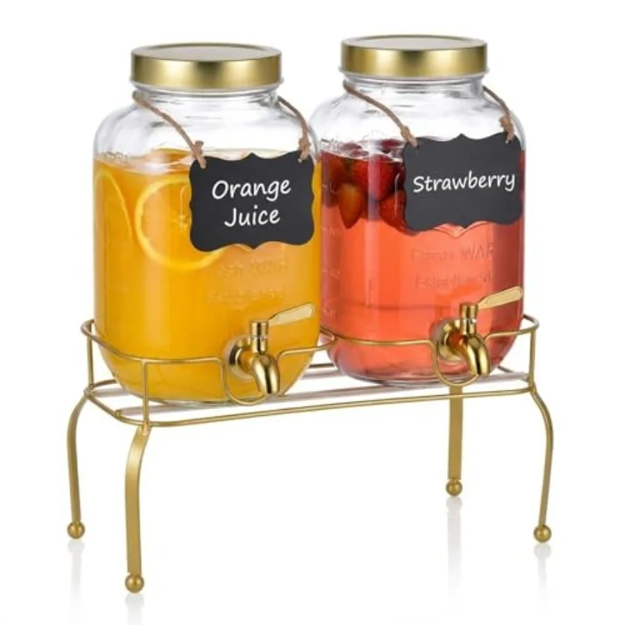 1 Gallon Glass Drink Dispenser Set of 2 Drink Dispensers for Parties, Beverage Dispenser with Stand and 100% Leakproof Spigot,
1 Gallon Glass Drink Dispenser Set of 2 Drink Dispensers for Parties, Beverage Dispenser with Stand and 100% Leakproof Spigot,