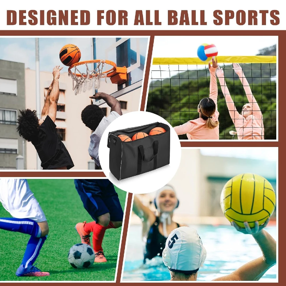 1Pcs Shoulder Bag Basketball Carrier Bag Holds up to 6 Basketballs Volleyball Football Bag for Game Team Practice
1Pcs Shoulder Bag Basketball Carrier Bag Holds up to 6 Basketballs Volleyball Football Bag for Game Team Practice