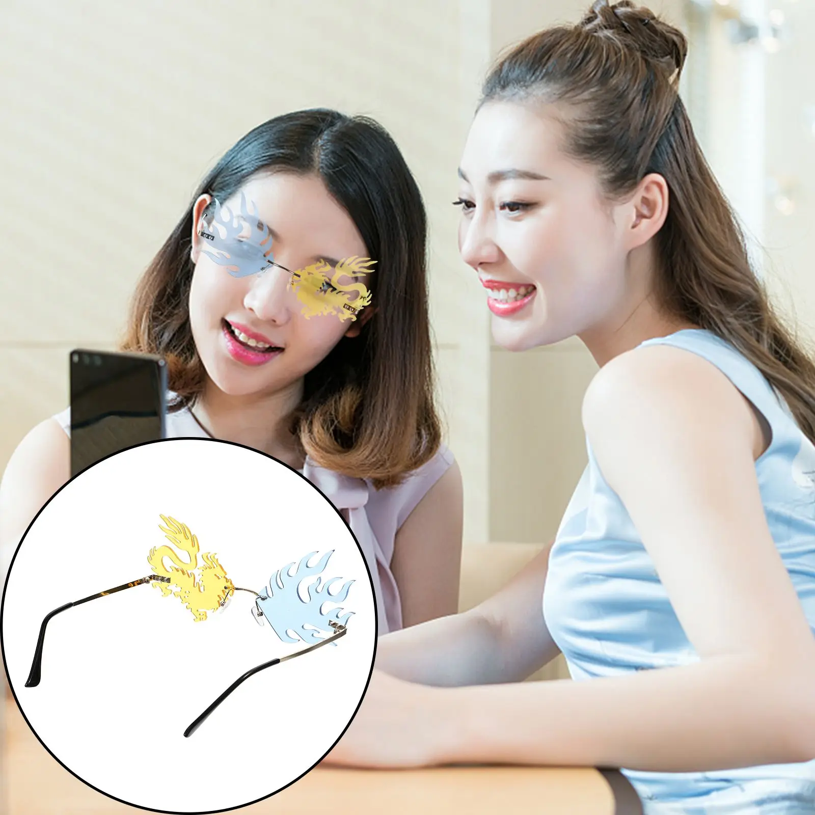 Dragon Sunglasses Party Glasses Festival Rimless Polarized UV Protection Anti Glare Comfortable Metal Frame for Women
Dragon Sunglasses Party Glasses Festival Rimless Polarized UV Protection Anti Glare Comfortable Metal Frame for Women