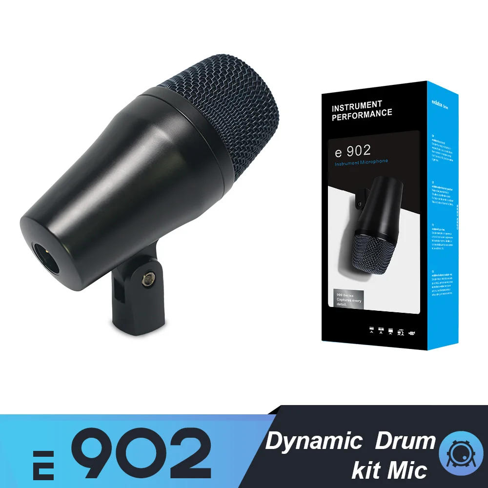 E902 Drum Microphone Instrument Kick Drum Bass Microphone Metal Dynamic Microphone
E902 Drum Microphone Instrument Kick Drum Bass Microphone Metal Dynamic Microphone