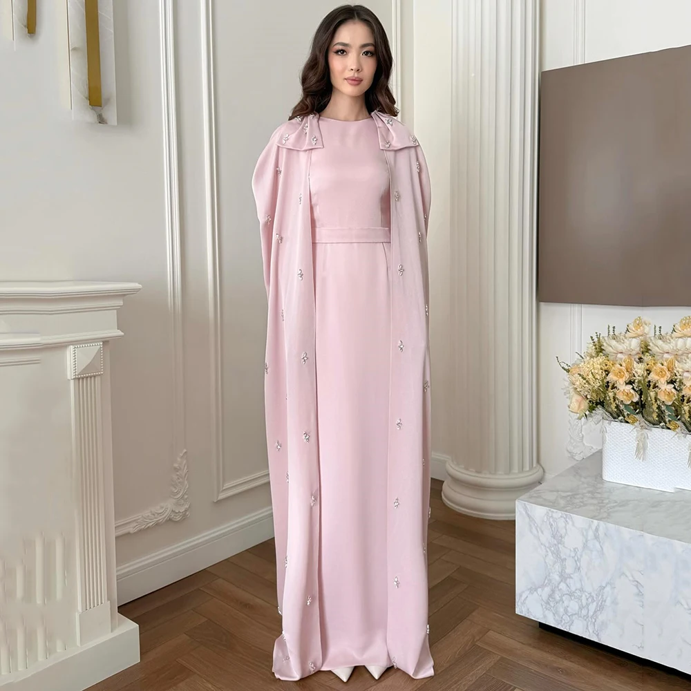 Customized O-neck Jersey Floor Length Evening Dress With Bow Crystal Straight Party Dress Sweep Train Prom Gown For Women
Customized O-neck Jersey Floor Length Evening Dress With Bow Crystal Straight Party Dress Sweep Train Prom Gown For Women