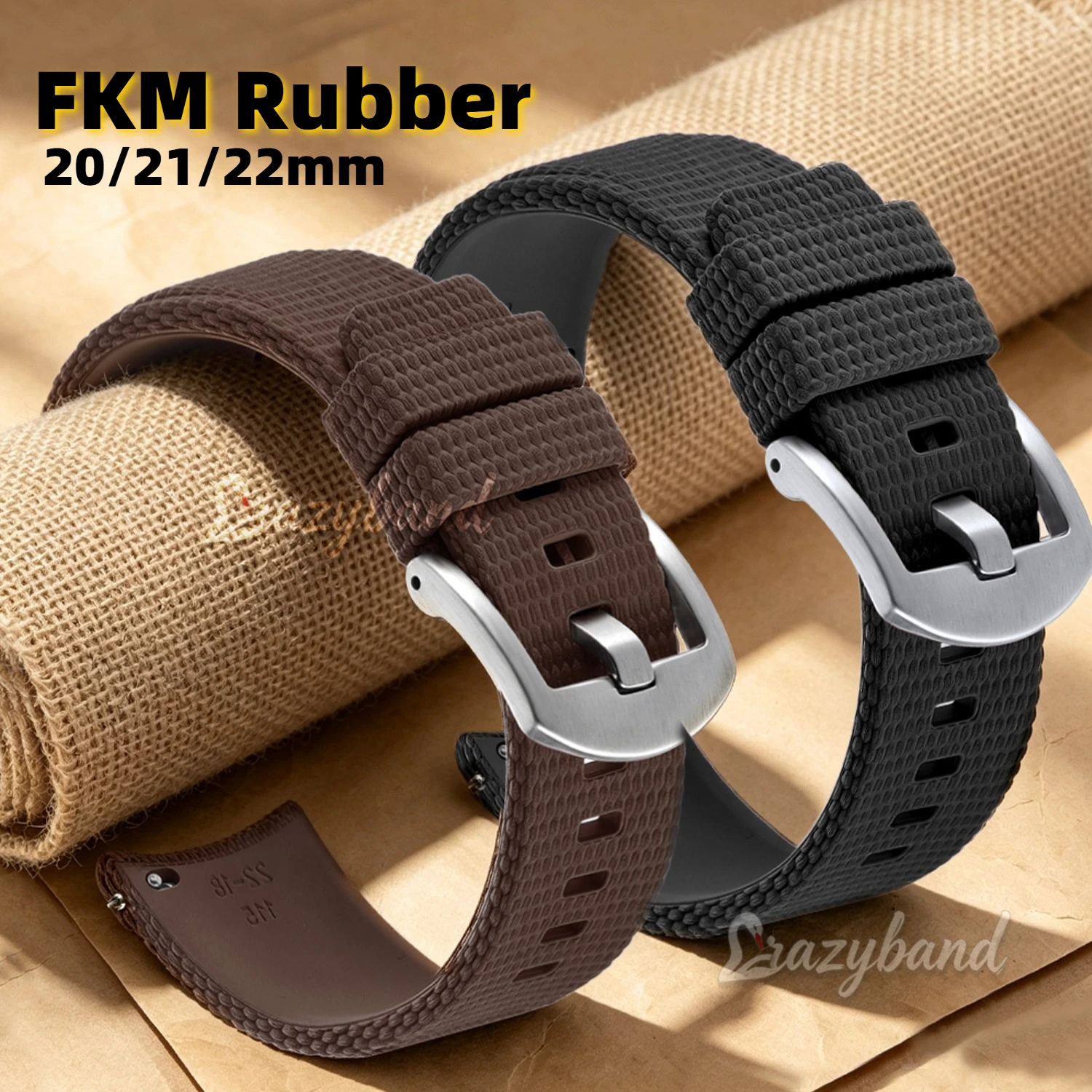 Fluorine Rubber Watchband 20mm21mm22mm Curved End Silicone Watch Band Waterproof FKM Watch Strap Universal Black Green Red Wrist
Fluorine Rubber Watchband 20mm21mm22mm Curved End Silicone Watch Band Waterproof FKM Watch Strap Universal Black Green Red Wrist