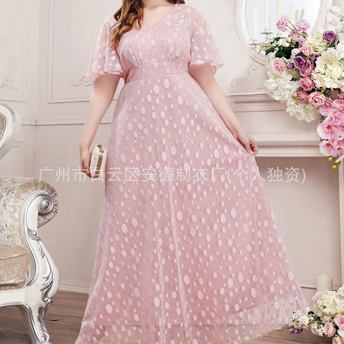 Plus Size Women's Fashion V-neck Lace Dress High Waist Bridesmaid Dress Summer New 2025 Party Summer Elegantes Casual Y2k 
Plus Size Women's Fashion V-neck Lace Dress High Waist Bridesmaid Dress Summer New 2025 Party Summer Elegantes Casual Y2k