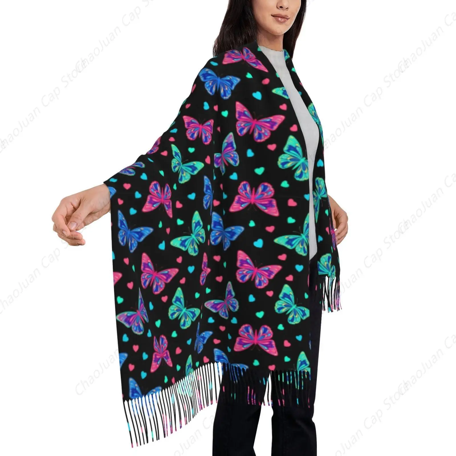 Trippy Goth Magic Butterfly Pashmina Women Wrap Shawl tassels Scarves for Bridal Wedding Party Evening Dress
Trippy Goth Magic Butterfly Pashmina Women Wrap Shawl tassels Scarves for Bridal Wedding Party Evening Dress