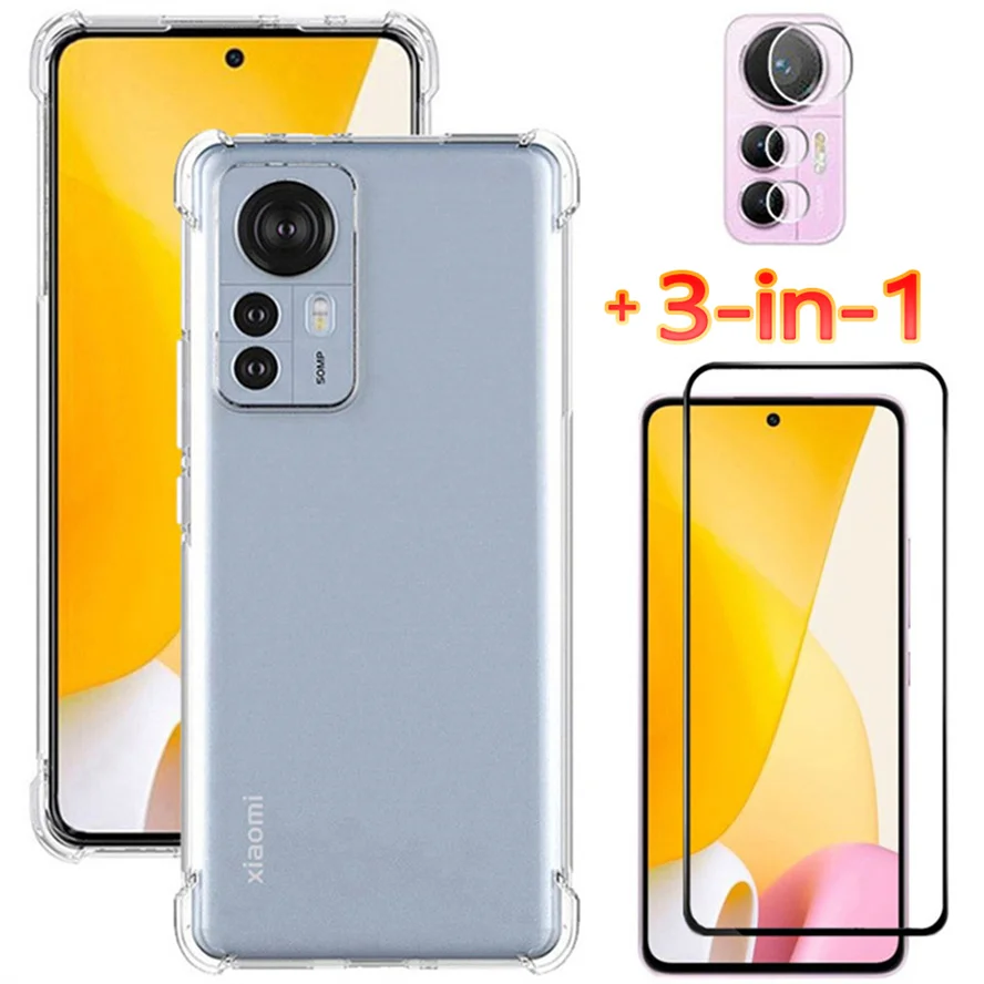 3-in-1, Protective Glass + Case for Xiaomi 12 Lite Soft Clear Shockproof Silicone Phone Cases Mi12 Lite Cover Xiaomi Mi 12Lite
3-in-1, Protective Glass + Case for Xiaomi 12 Lite Soft Clear Shockproof Silicone Phone Cases Mi12 Lite Cover Xiaomi Mi 12Lite