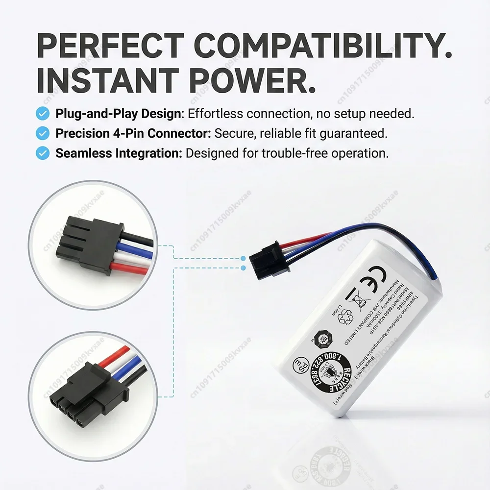 Аккумулятор большой емкости 3500 мАч для робота-пылесоса Xiaomi S20, сменные литий-ионные элементы 14,4 В, долговечные аксессуары для источника питания
Аккумулятор большой емкости 3500 мАч для робота-пылесоса Xiaomi S20, сменные литий-ионные элементы 14,4 В, долговечные аксессуары для источника питания