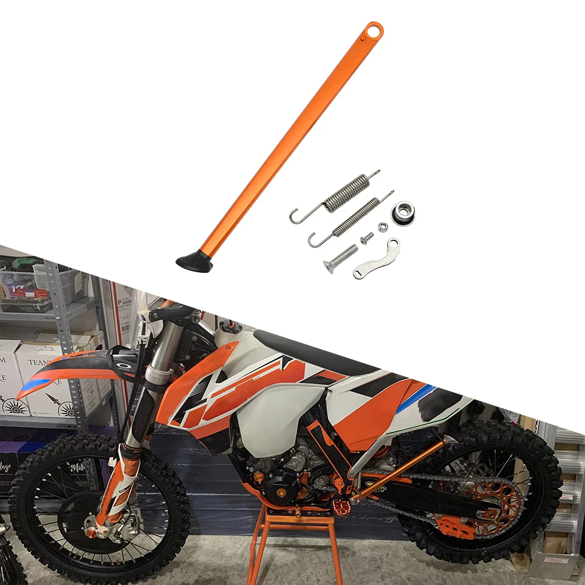 2017-2023 Motorcycle Kickstand Side Stand+Spring Kit For KTM 125 150 250 300 350 450 500 EXC EXC-F XC XC-W XCF XCF-W Six Days
2017-2023 Motorcycle Kickstand Side Stand+Spring Kit For KTM 125 150 250 300 350 450 500 EXC EXC-F XC XC-W XCF XCF-W Six Days