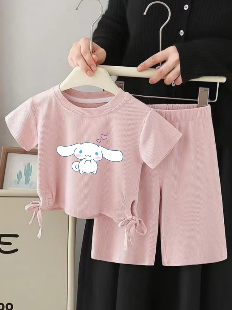 Sanrio Summer Baby Girls Ice Silk Clothes Set Kid Children Cinnamoroll Printed Short Sleeve T-shirts Top and Shorts 2pcs Suit
Sanrio Summer Baby Girls Ice Silk Clothes Set Kid Children Cinnamoroll Printed Short Sleeve T-shirts Top and Shorts 2pcs Suit