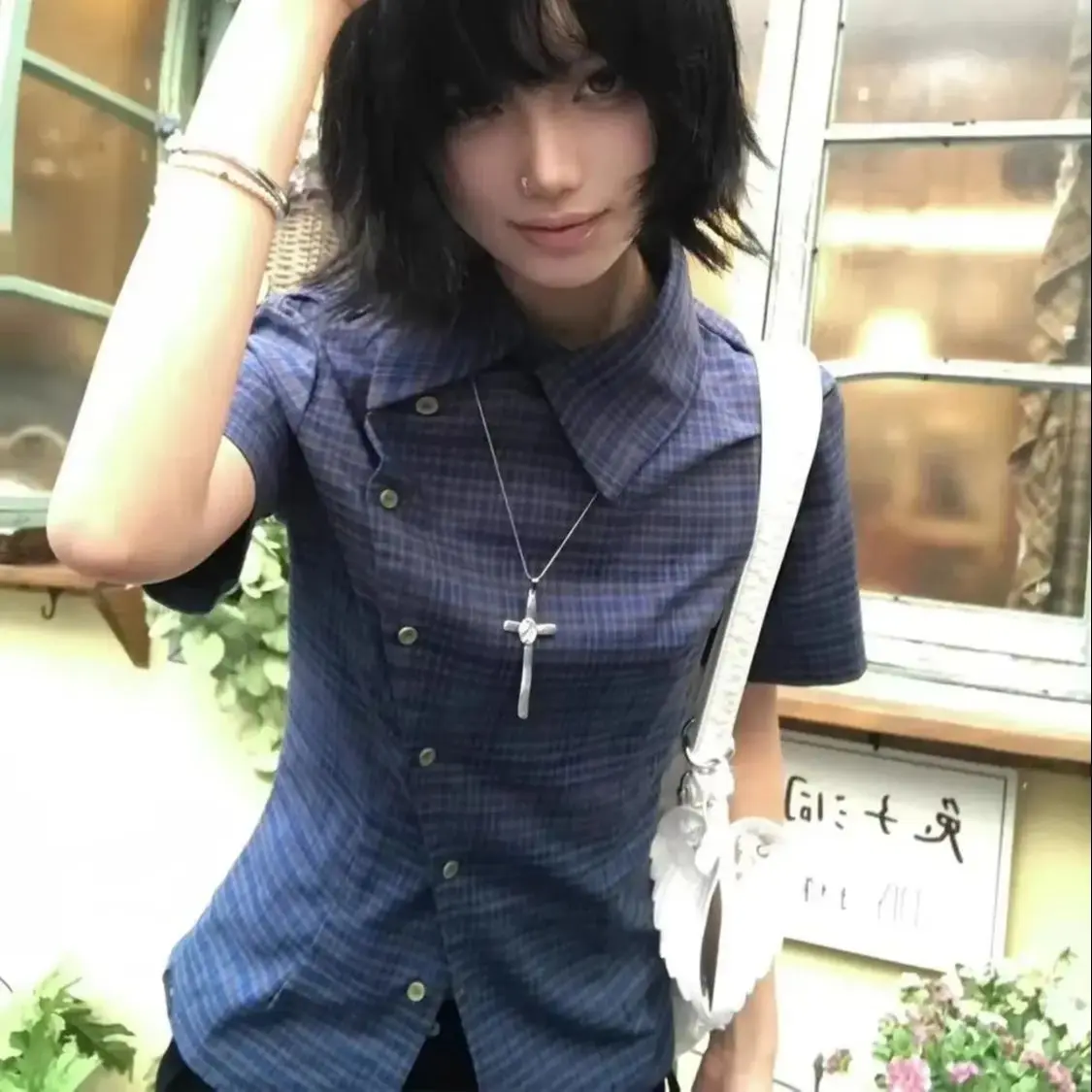 Genayooa Vintage Plaid Casual Shirt Women Short Sleeve Y2k Tops Japanese 2000s Summer Shirt Irregular American Retro 90s Tshirts
Genayooa Vintage Plaid Casual Shirt Women Short Sleeve Y2k Tops Japanese 2000s Summer Shirt Irregular American Retro 90s Tshirts