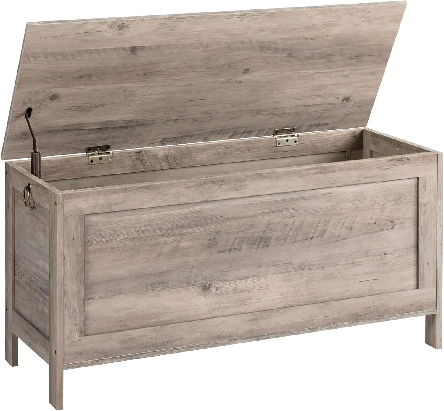 Toy Box, Retro Wooden Look Storage Chest with Safety Hinge, Entryway Storage Bench Supports 220 lb
Toy Box, Retro Wooden Look Storage Chest with Safety Hinge, Entryway Storage Bench Supports 220 lb