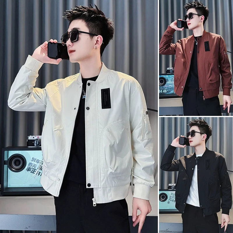 Мужская куртка-пилот высокого качества, весенне-осенний модный топ с бейсбольным воротником, новая модная брендовая верхняя одежда Sli
Мужская куртка-пилот высокого качества, весенне-осенний модный топ с бейсбольным воротником, новая модная брендовая верхняя одежда Sli