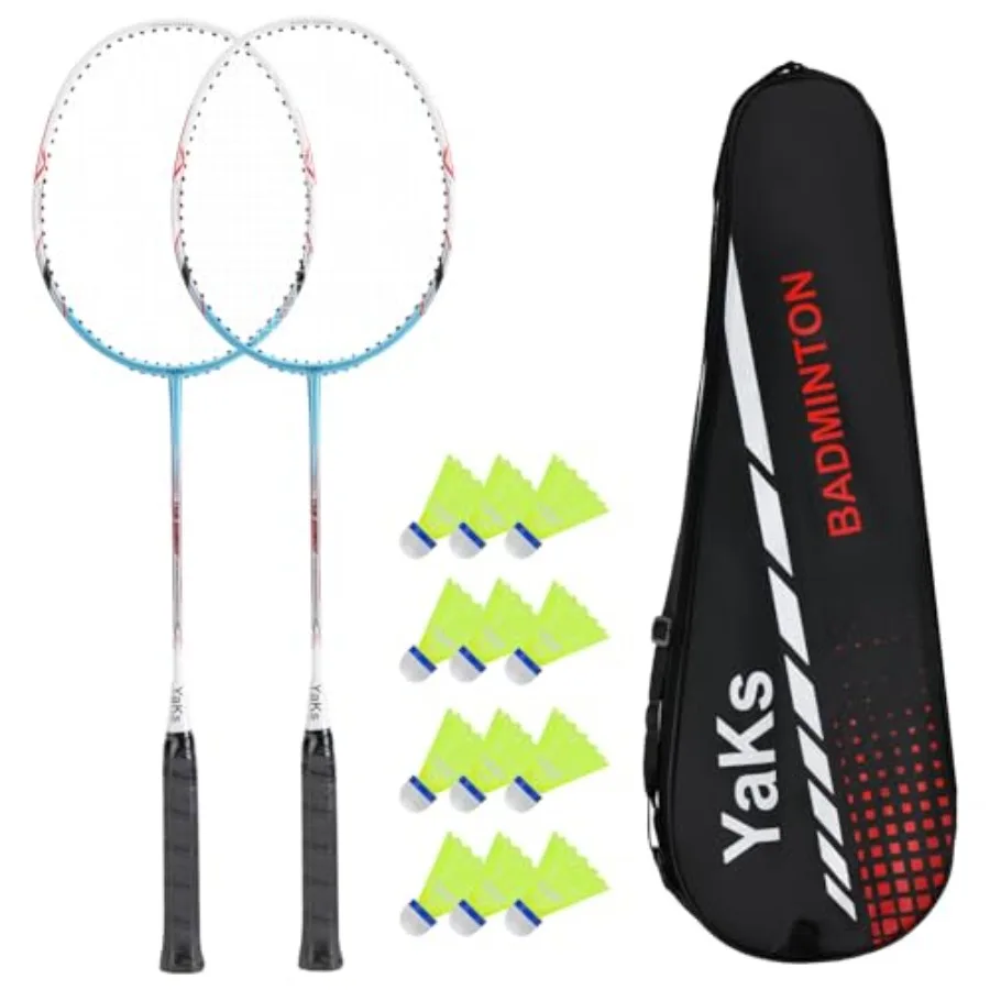 3U Professional Carbon Fiber Badminton Racket Set - 2 Rackets Includes 12 Shuttlecocks and Carry Bag, Durable and Lightweight B
3U Professional Carbon Fiber Badminton Racket Set - 2 Rackets Includes 12 Shuttlecocks and Carry Bag, Durable and Lightweight B