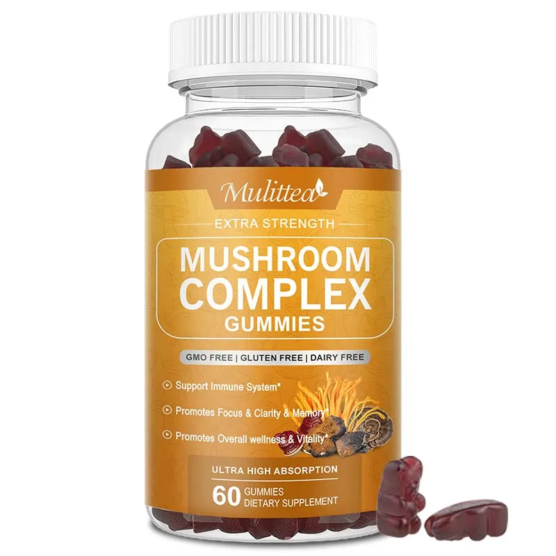 Mulittea High Absorption Mushrooms Complex Supplements with Lion's Mane Reishi Cordyceps Chaga Turkey Tail for Memory & Focus
Mulittea High Absorption Mushrooms Complex Supplements with Lion's Mane Reishi Cordyceps Chaga Turkey Tail for Memory & Focus