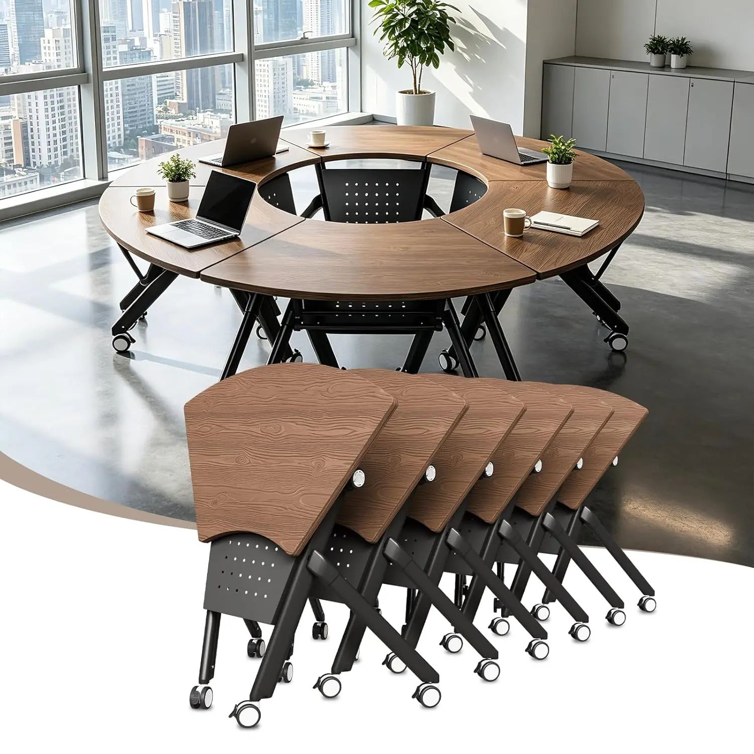 Folding Flip Top Mobile Conference Table Training Meeting Desk Office Room, 47.2x19.7x29.5inF, Custom
Folding Flip Top Mobile Conference Table Training Meeting Desk Office Room, 47.2x19.7x29.5inF, Custom