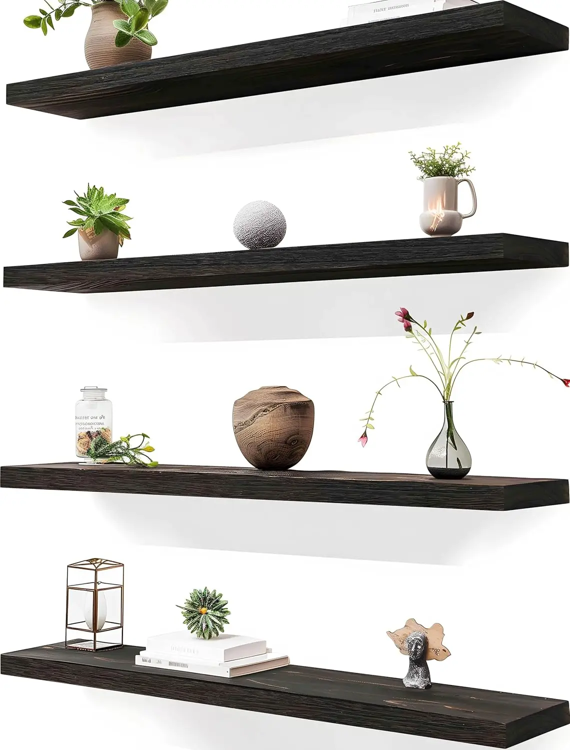 24 Inch Brown Wood Floating Shelves for Wall Rustic Wall Shelf for Bedroom Living Room Set of 4
24 Inch Brown Wood Floating Shelves for Wall Rustic Wall Shelf for Bedroom Living Room Set of 4