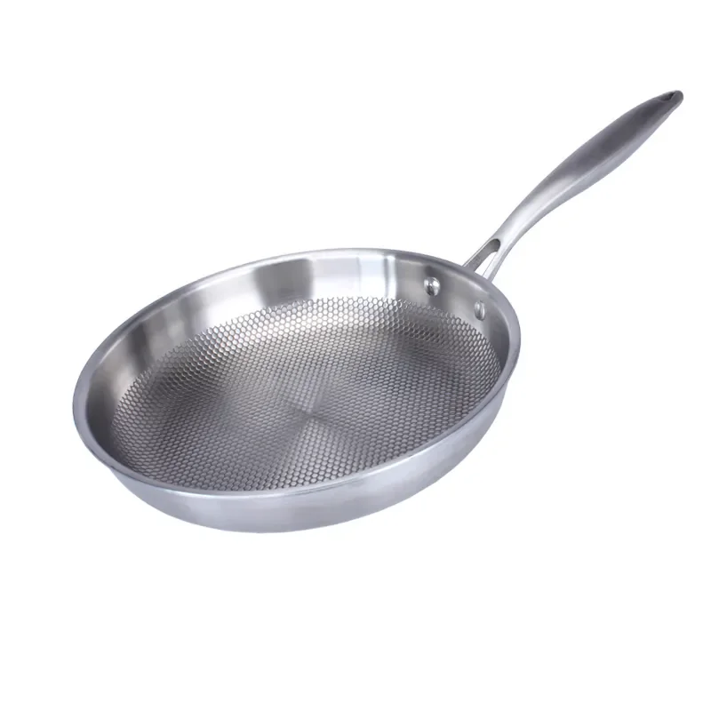 28/30cm Frying Pan 304 Stainless Steel Skillet Non-stick Pan NO-coating Eggs Steak Frying Pot Use Gas and Induction Stove
28/30cm Frying Pan 304 Stainless Steel Skillet Non-stick Pan NO-coating Eggs Steak Frying Pot Use Gas and Induction Stove