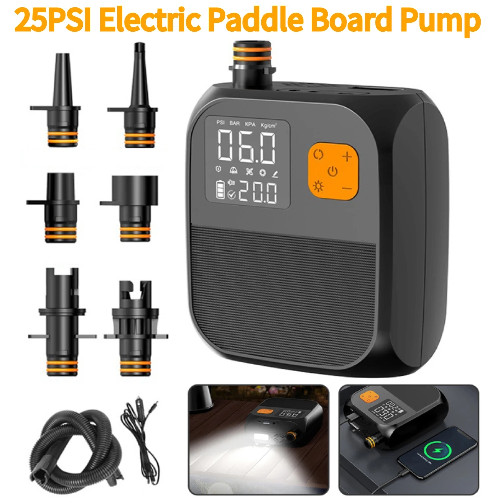 Воздушный насос SUP, перезаряжаемый электрический насос для гребной доски, 25PSI, SUP насос для гребной доски, надувные лодки
Воздушный насос SUP, перезаряжаемый электрический насос для гребной доски, 25PSI, SUP насос для гребной доски, надувные лодки