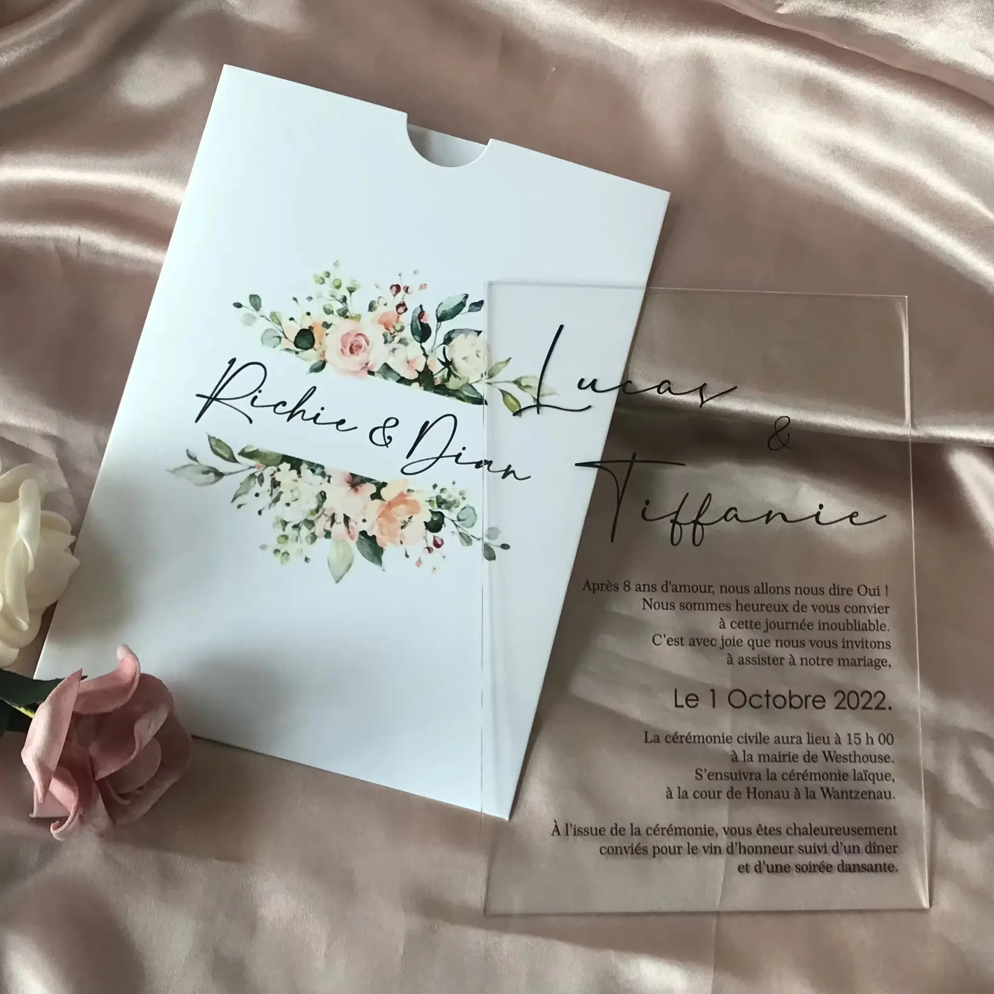 10pcs Custom Transparent Acrylic Wedding Invitation Cards,Personal Pocket Envelope,Birthday,Graduation,Soft PVC,Souvenirs Gift
10pcs Custom Transparent Acrylic Wedding Invitation Cards,Personal Pocket Envelope,Birthday,Graduation,Soft PVC,Souvenirs Gift