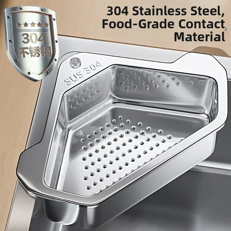Drain Basket Kitchen Sink Waste Filter Stainless Steel 304 Modern Simplicity Design No Drilling Required Drain Holder
Drain Basket Kitchen Sink Waste Filter Stainless Steel 304 Modern Simplicity Design No Drilling Required Drain Holder