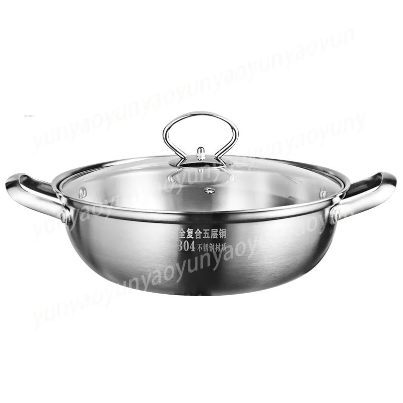 304 Stainless Steel Flat-bottomed Soup Pot, Special Hot Pot Pot for Binaural Induction Cooker, A Must for Home Cooking
304 Stainless Steel Flat-bottomed Soup Pot, Special Hot Pot Pot for Binaural Induction Cooker, A Must for Home Cooking