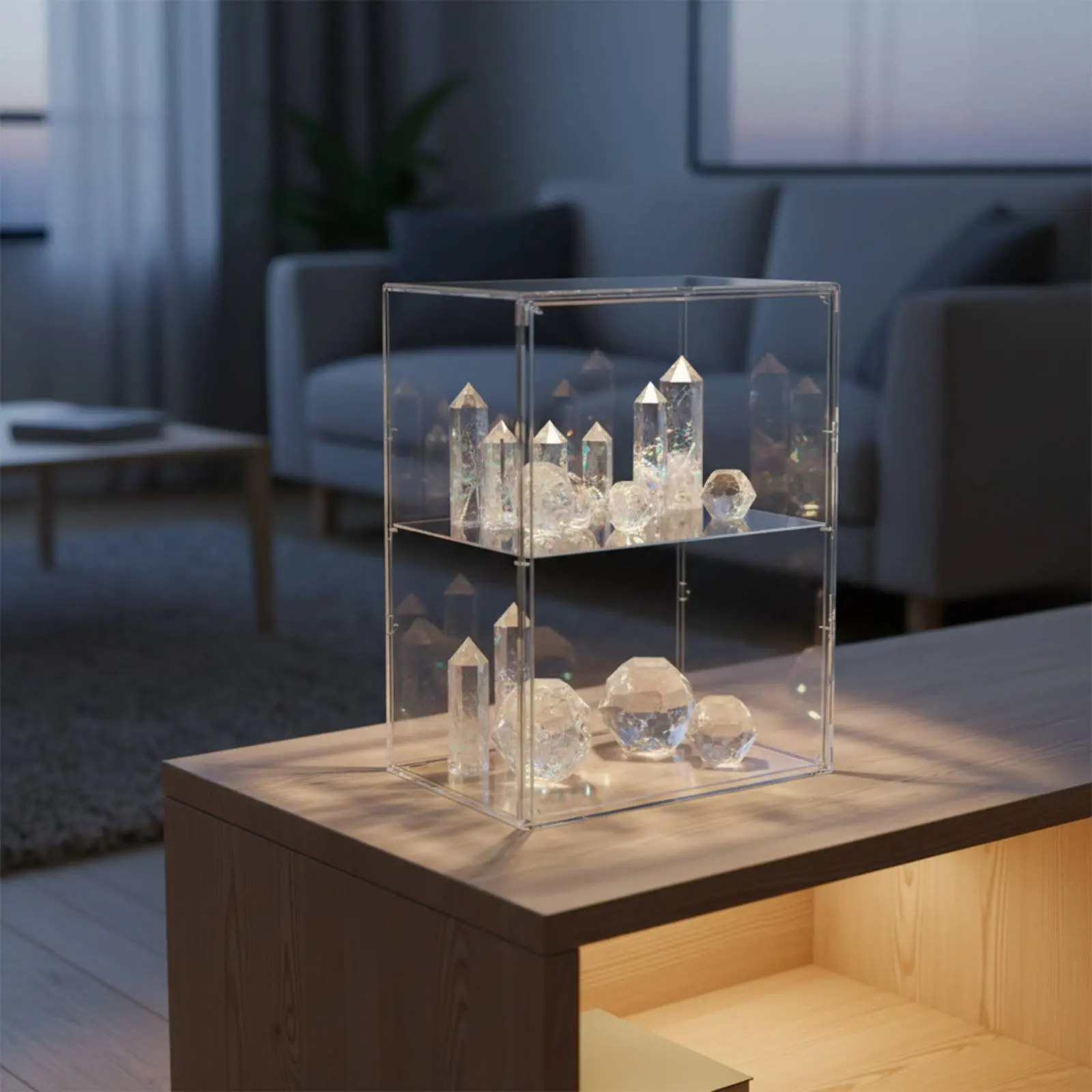 Clear Figurine Display Box Removable Dividers Sealed Box Storage Case Clear Display Case Adjustable Shelves for Collectors, Desk
Clear Figurine Display Box Removable Dividers Sealed Box Storage Case Clear Display Case Adjustable Shelves for Collectors, Desk