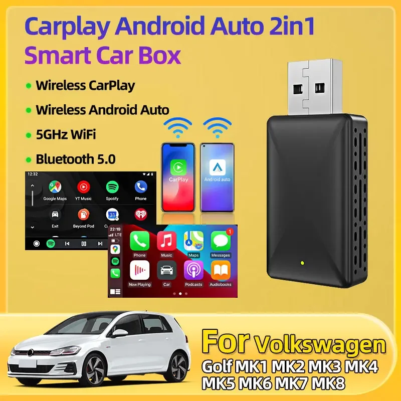 Для Volkswagen Golf MK1 MK2 MK3 MK4 MK5 MK6 MK7 MK8 CarPlay Bluetooth WiFi Быстрое подключение Plug and Play OEM Мини-беспроводной адаптер
Для Volkswagen Golf MK1 MK2 MK3 MK4 MK5 MK6 MK7 MK8 CarPlay Bluetooth WiFi Быстрое подключение Plug and Play OEM Мини-беспроводной адаптер