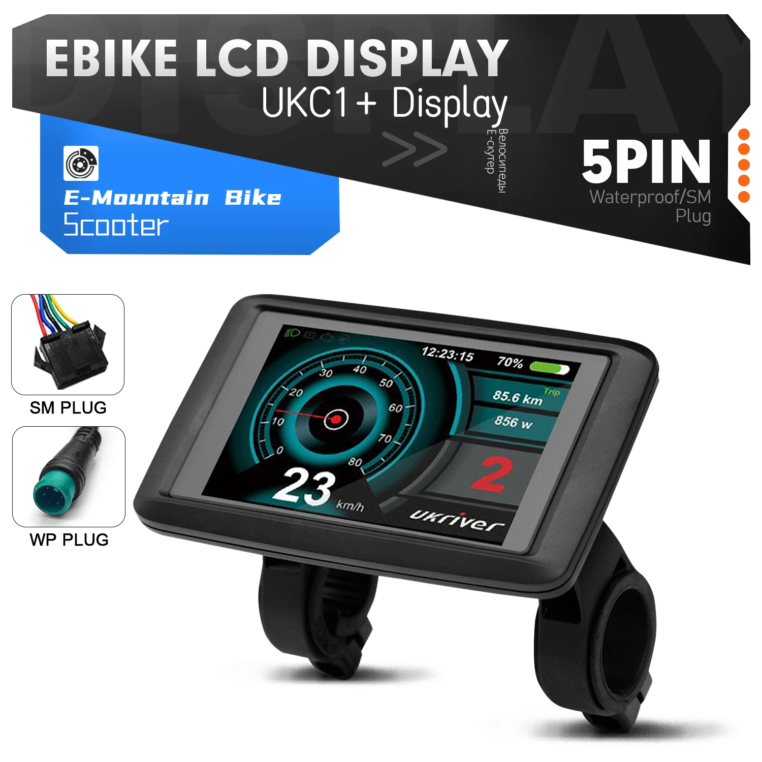 Electric Bicycle Colorful Display UART2 UKC1+ 24V-72V E Scooter LCD Panel With USB Function For Mountain Electric Bike Parts
Electric Bicycle Colorful Display UART2 UKC1+ 24V-72V E Scooter LCD Panel With USB Function For Mountain Electric Bike Parts