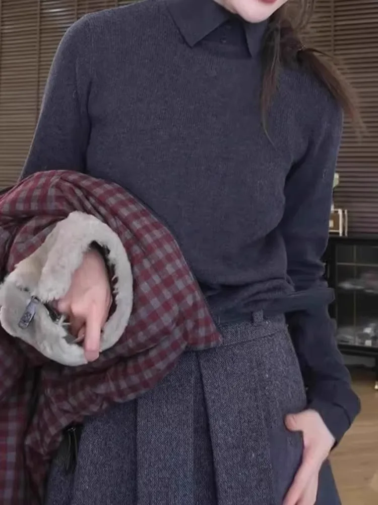 Sli Collared Knitwear Soft Comfortable Slim Fit Inner Wear Base irt Trendy Agel Winter Versatile Commute Korean Sle
Sli Collared Knitwear Soft Comfortable Slim Fit Inner Wear Base irt Trendy Agel Winter Versatile Commute Korean Sle