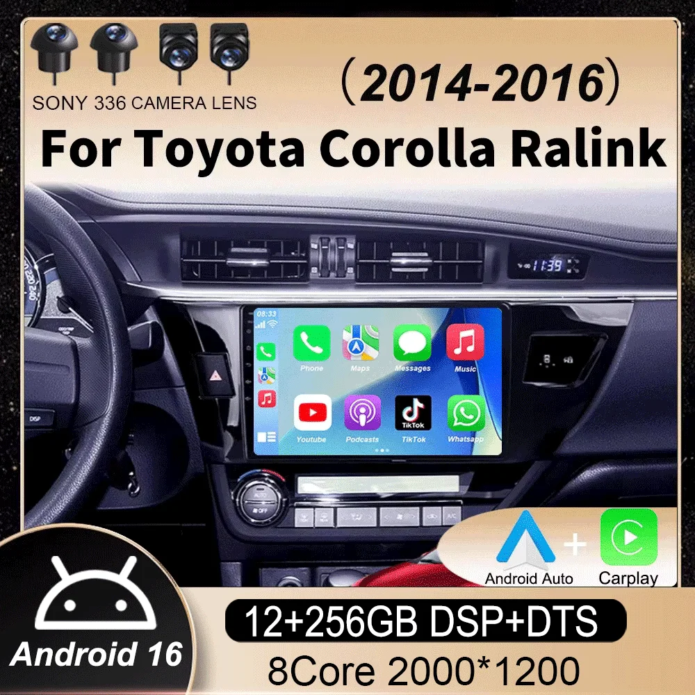 Android 16 2 Din Car Radio for Toyota Corolla Ralink 2014 - 2016 Multimedia Video Player Navigation MP5 Stereo Carplay Head Unit
Android 16 2 Din Car Radio for Toyota Corolla Ralink 2014 - 2016 Multimedia Video Player Navigation MP5 Stereo Carplay Head Unit