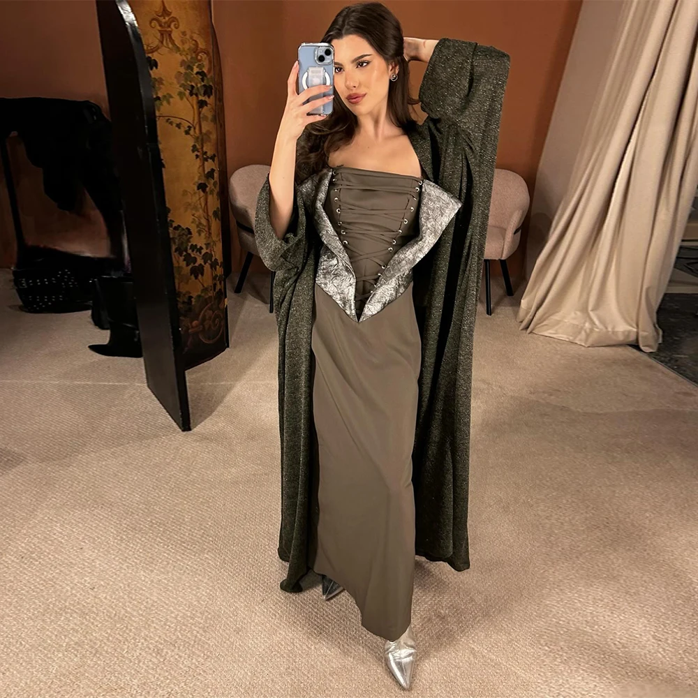 Exquisite Jersey Evening Dress Elegant Square Collar Party Dresses Delicate Long Sleeves Shawl Customized Special Occasion Gowns
Exquisite Jersey Evening Dress Elegant Square Collar Party Dresses Delicate Long Sleeves Shawl Customized Special Occasion Gowns