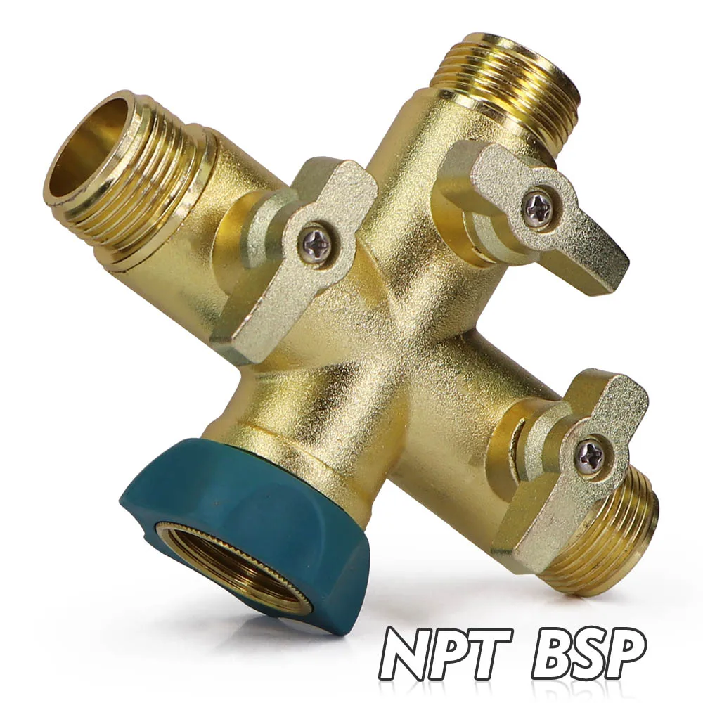 NPT/BSP 3/4" Cross Type Garden Taps Adapter Copper-plated Aluminum Heavy-duty Faucet for Garden Irrigation Connector Stop Water
NPT/BSP 3/4" Cross Type Garden Taps Adapter Copper-plated Aluminum Heavy-duty Faucet for Garden Irrigation Connector Stop Water