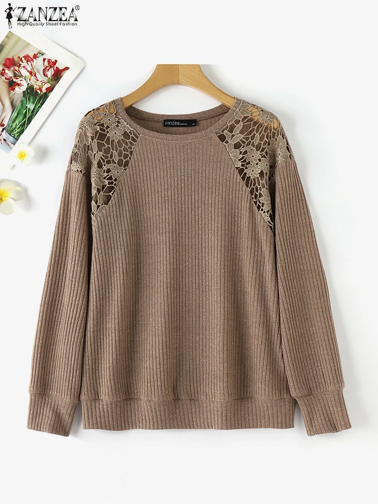 ZANZEA Autumn Sweaters Jumpers 2025 Winter Women Elegant Solid Color Lace Hollow Out Fashion Long Sleeve Loose Pullover Clothing
ZANZEA Autumn Sweaters Jumpers 2025 Winter Women Elegant Solid Color Lace Hollow Out Fashion Long Sleeve Loose Pullover Clothing