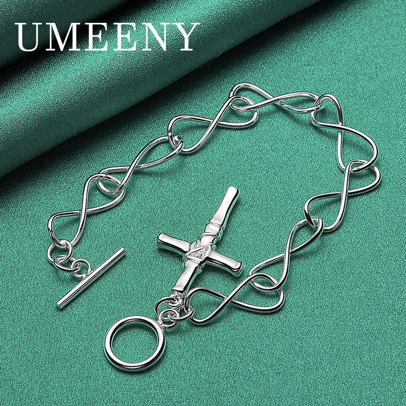 Fashion 925 Sterling Silver 8 Inch Luxury Exquisite Women's Cross Bracelet Temperament Fashion
Fashion 925 Sterling Silver 8 Inch Luxury Exquisite Women's Cross Bracelet Temperament Fashion