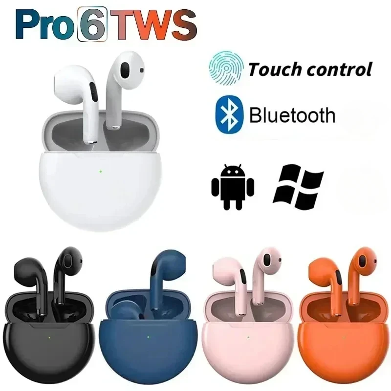 Pro 6 TWS Bluetooth Earphones Wireless Bluetooth Headset Noise Cancelling Earbuds with Mic Pro6 Wireless Headphones for IPhone
Pro 6 TWS Bluetooth Earphones Wireless Bluetooth Headset Noise Cancelling Earbuds with Mic Pro6 Wireless Headphones for IPhone