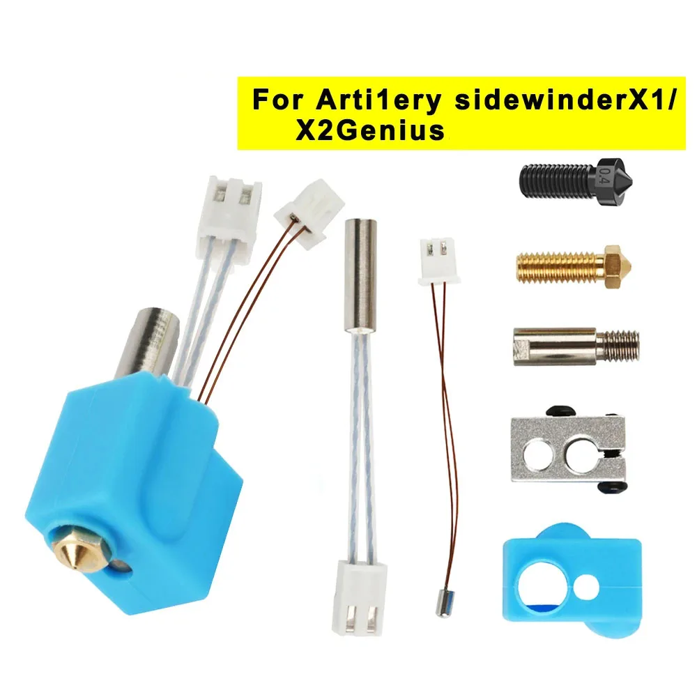 For Artillery 3D Printer Hotend 24V 64W Assembled Kit J-Head 0.4mm Nozzle 1.75mm For Sidewinder X1/X2/Genius 3D Printer
For Artillery 3D Printer Hotend 24V 64W Assembled Kit J-Head 0.4mm Nozzle 1.75mm For Sidewinder X1/X2/Genius 3D Printer