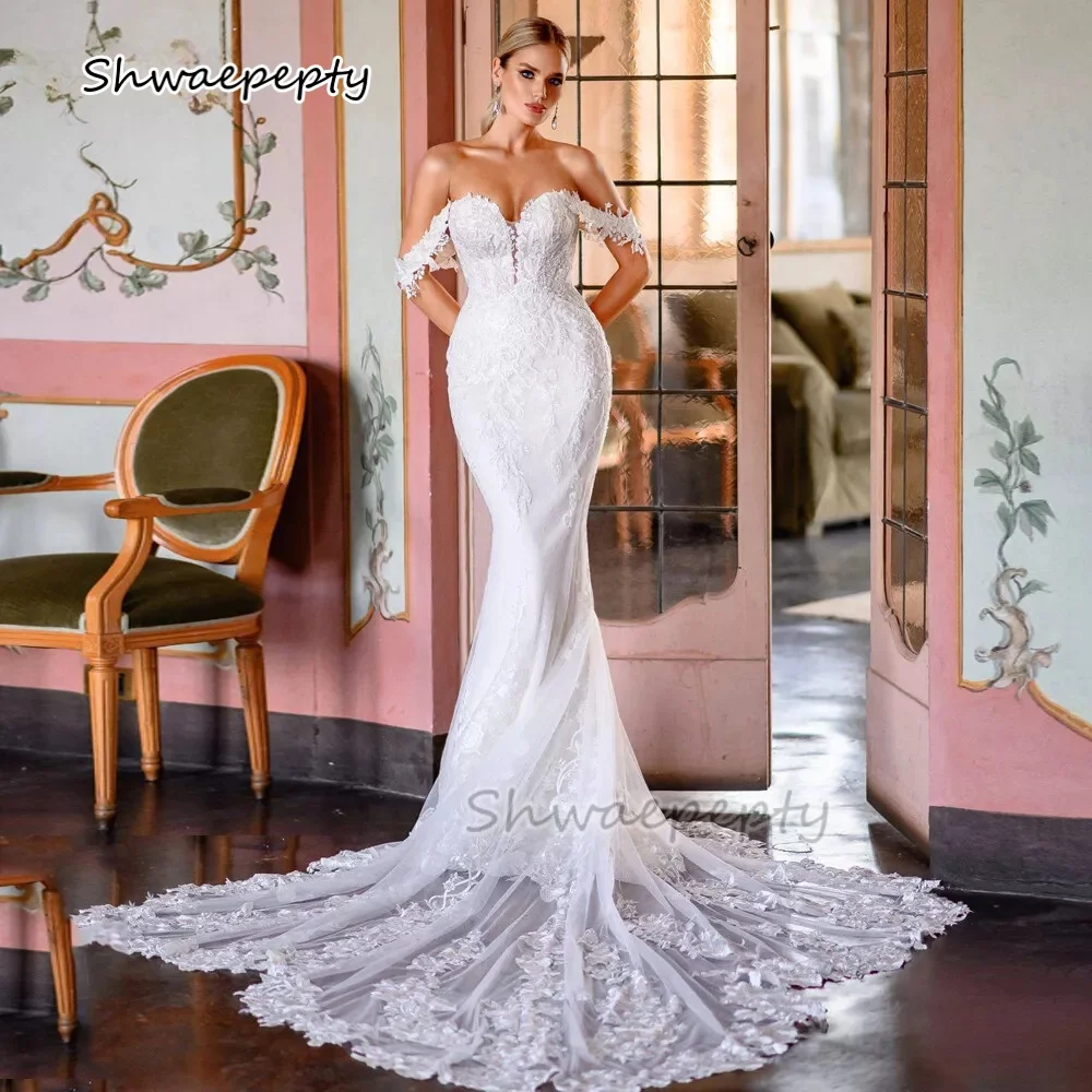 Boho Mermaid Wedding Dress Off Shoulder Backless Long Lace Beach Bridal Gown Customized
Boho Mermaid Wedding Dress Off Shoulder Backless Long Lace Beach Bridal Gown Customized