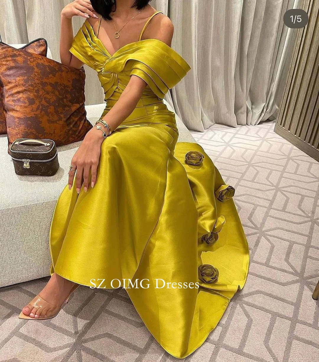 OIMG Off the Shoulder Women Ruched Pleated Prom Dresses Green Mermaid Flowers Elegant Evening Gowns 2023 Formal Party Dress
OIMG Off the Shoulder Women Ruched Pleated Prom Dresses Green Mermaid Flowers Elegant Evening Gowns 2023 Formal Party Dress