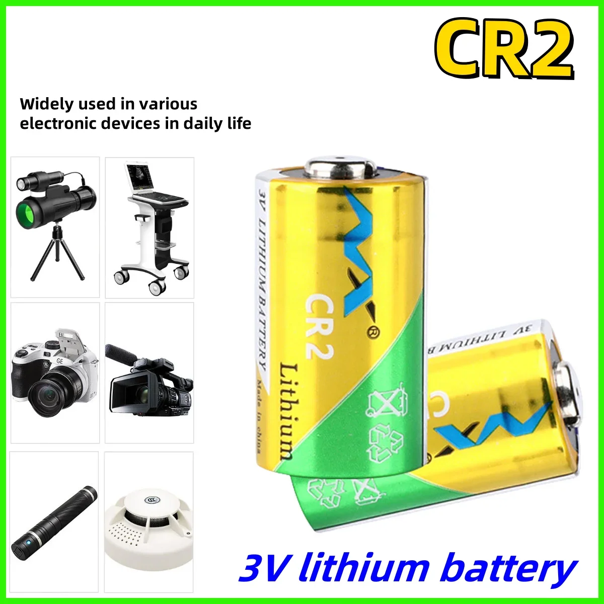 2-50pcs CR2 3V Battery Lithium 900mAh 15*27mm CR15270 Replacement Battery-Not Rechargeable
2-50pcs CR2 3V Battery Lithium 900mAh 15*27mm CR15270 Replacement Battery-Not Rechargeable