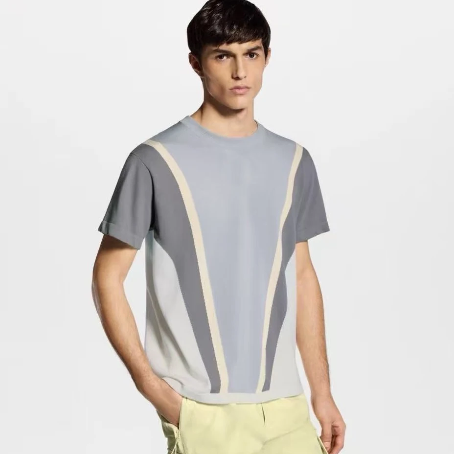 Adam Couples Short Sleeve Knitted Cotton T-Shirt Floral Pattern Grey Casual Standard Fit Lightweight round Neck Geometric Print
Adam Couples Short Sleeve Knitted Cotton T-Shirt Floral Pattern Grey Casual Standard Fit Lightweight round Neck Geometric Print