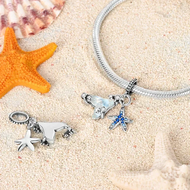 925 Silver Blue Ocean Series Zircon Octopus Starfish Turtle Beads Charms Pendant Fit DIY Bracelet Women Jewelry Anniversary Gift
925 Silver Blue Ocean Series Zircon Octopus Starfish Turtle Beads Charms Pendant Fit DIY Bracelet Women Jewelry Anniversary Gift